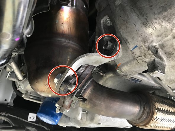 Use a 14mm socket or wrench to install the four (4) 14mm bolts and brackets.  Torque to 38-42 ft-lbs