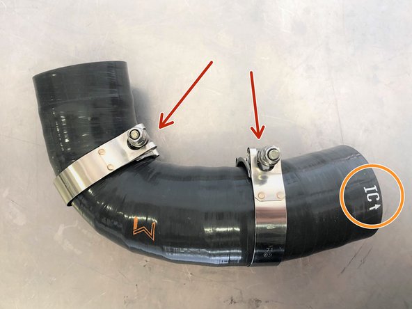 Locate the 27WON hot side boost tube