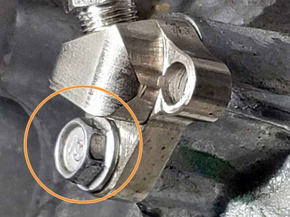 Align the protrusion and the loop on the block fitting then install the OE 10mm bolt.  Torque to 9-11 ft-lbs