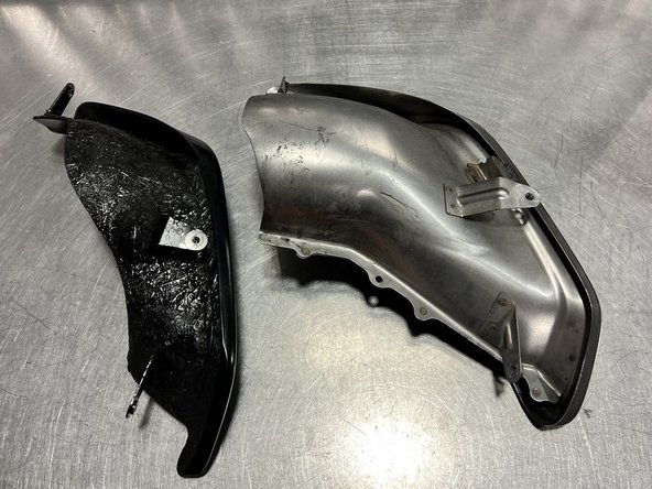 Identify the correct passenger side shroud as shown