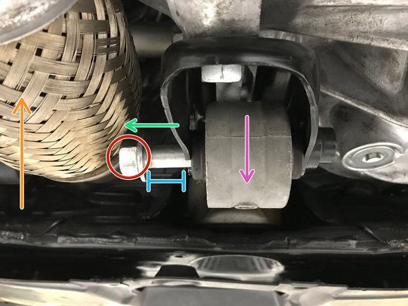 Unthread the 19mm engine end RMM bolt