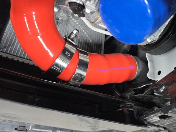 The boost tube will go into the car in the orientation shown