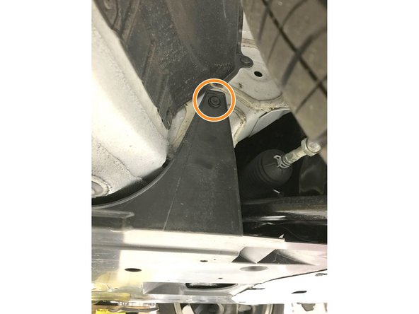 Install the remaning six (6) push-clips on each side of the skidtray