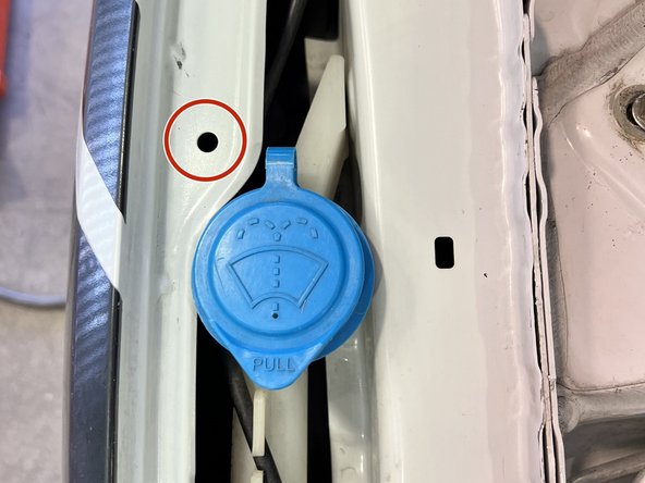 Locate small 5mm hole shown in red circle. This is where we will install the last supplied Riv Nut