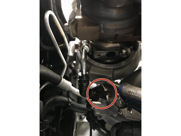 Remove the vise grips from the lower coolant hose