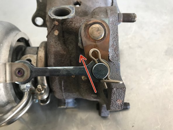 Remove the cotter pin from the turbo