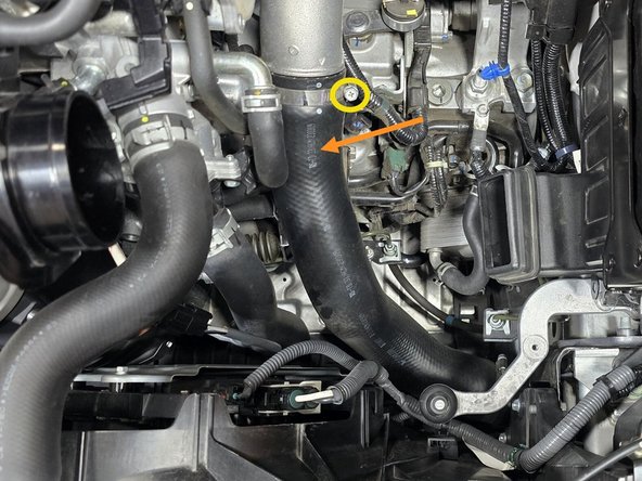 Locate the cold side boost tube