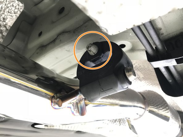 Silicone spray may help installation on the chassis hanger rod