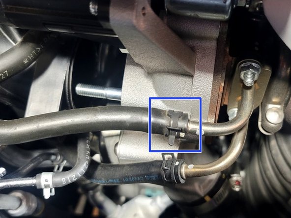 Pinch off coolant line in a manner similar to what is shown