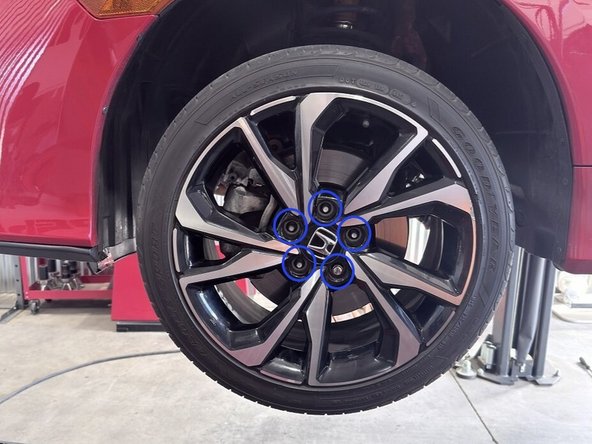 Raise the vehicle and support with jackstands in the OE recommended locations