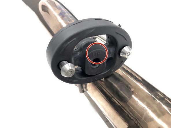 Install the OE dual rod rubber exhaust hanger onto the hangers of the 27WON forward mid-section