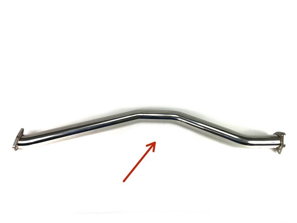 Locate the rearward mid-section exhaust pipe