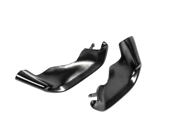 27WON exhaust shrouds are made out of FRP, (Fiber Reinforced Polymer) a common material for many aftermarket body and dress-up components