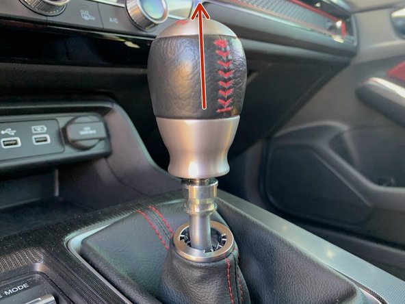 Unthread the OEM shift knob and set it aside