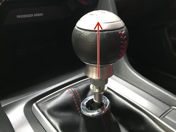 Unthread the OEM shift knob