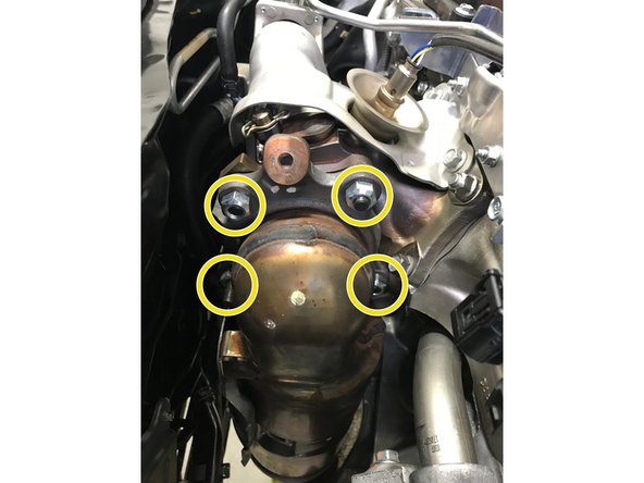 Use a 17mm socket &amp; torque wrench to install the four (4) M10 crimp nuts.  Torque to 42-48 ft-lbs