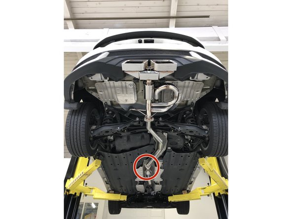 Use a 17mm socket &amp; torque wrench to torque the middle flange bolts to 30-40 ft-lbs