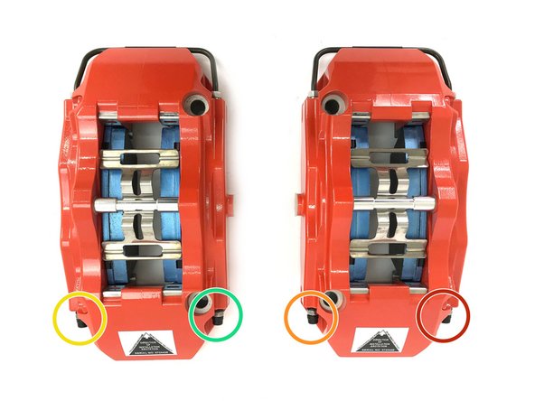 Clean all brakeline connections at chassis and caliper with brake clean spray and clean rag