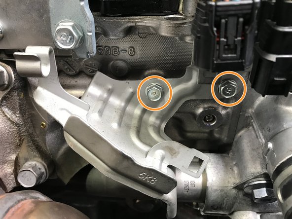 Use a 10mm socket &amp; ratchet to remove the two (2) 10mm bolts