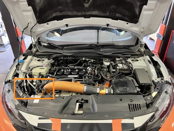 Open the hood to access the OEM Bypass Valve