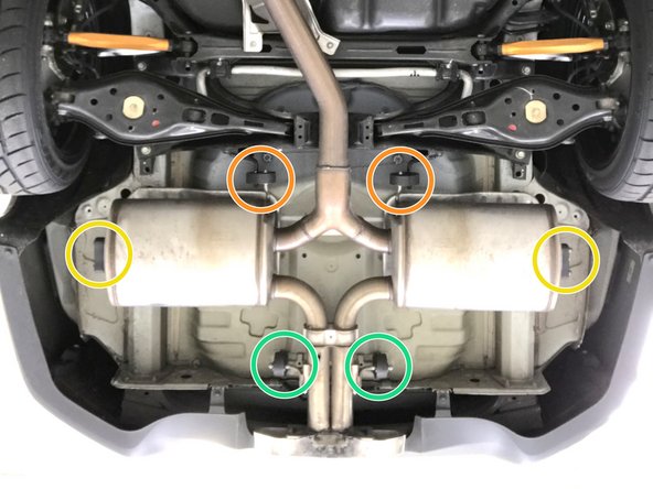 Forward single rod rubber hangers