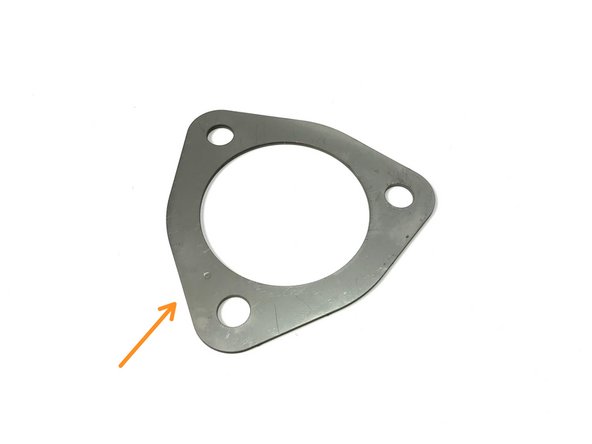 Locate QTY=3 step washers that came with your front pipe for connecting exhaust to 27WON front pipe