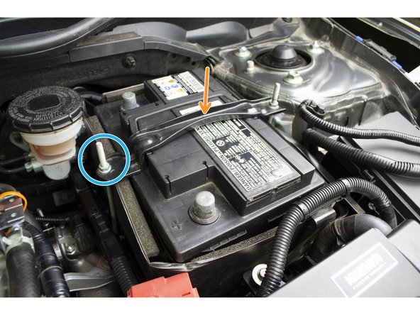 Install the battery tie down