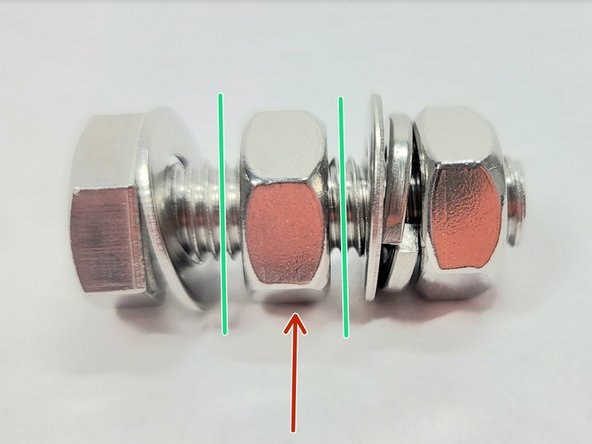 Locate QTY=2 sets of 35mm length M10 bolts with spacer nut