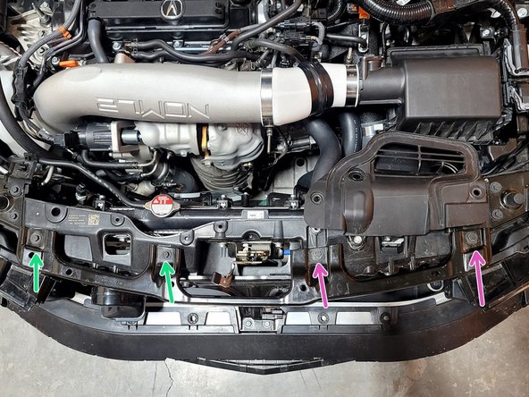 Using previous wear marks, align bracket to line up with mounting hole