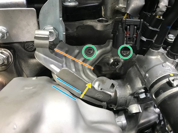 The wiring bracket will need to be bent up slightly to clear the downpipe heat shield.