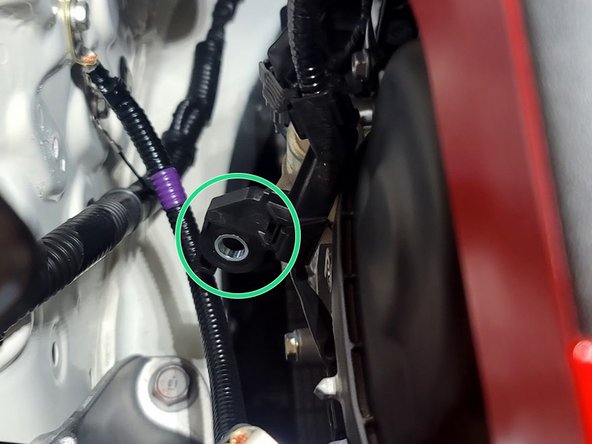 Optional: Secure wiring loom out of the way with provided  Zip Tie