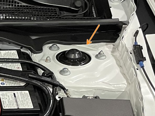 Shown are the passenger and driver side strut tower tops