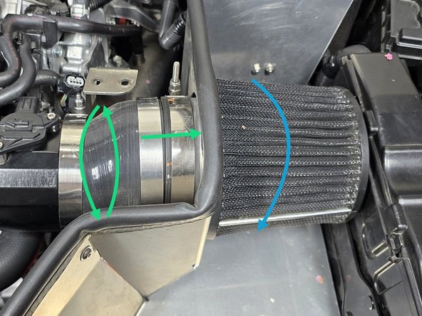 Using a 10mm socket, tighten the 108-116mm clamp until snug