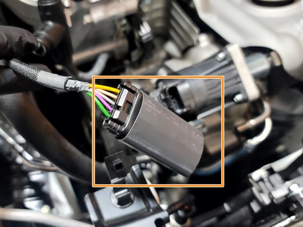 Slide provided heat shrink tube over wastegate plug and then up the wire towards the Wiring Loom T-Cover