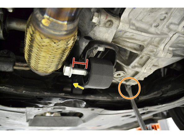 Partially install the 19mm engine end bolt into the 27WON RMM with a gap shown by red line