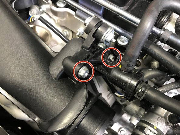 Use a 10mm socket &amp; torque wrench to install the two (2) 10mm bolts.  Torque to 8-10 ft-lbs