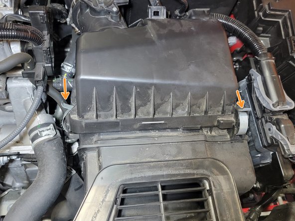 Next, the airbox lid and intake tube will be removed together