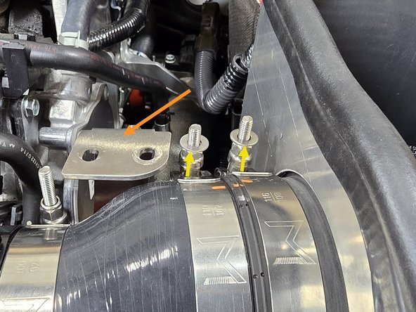 With the clamp position finalized, push the filter bracket to the side