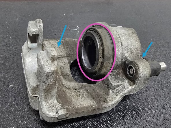 These parts are shown off of the vehicle, but can still be easily inspected without removing them