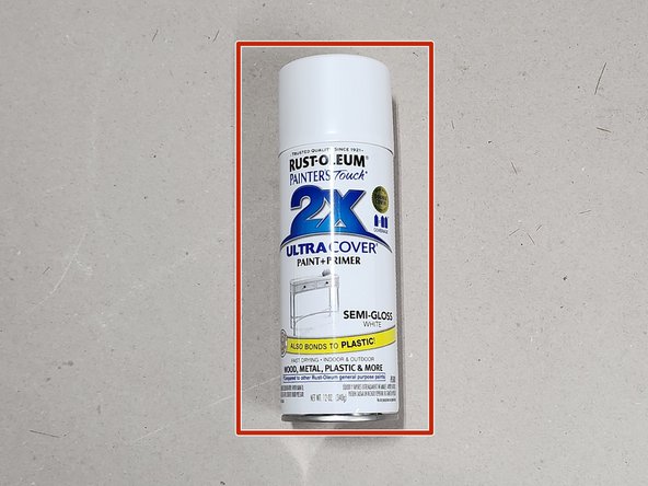 For repainting the  &quot;27WON&quot; logo, 27WON recommends Rustoleum 2X Ultra Paint &amp; Primer in Semi-Gloss White