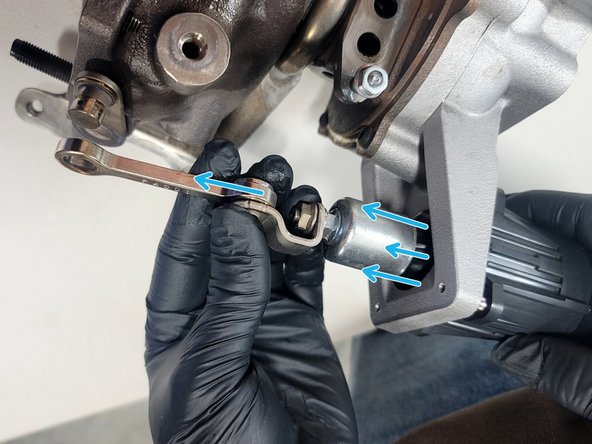 Remove four (4) screws using T20 Torx bit from wastegate actuator (WGA)