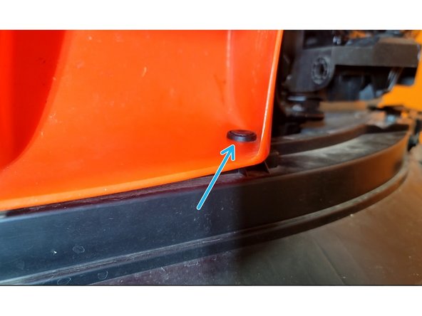 Insert provided plastic clip into bumper as shown