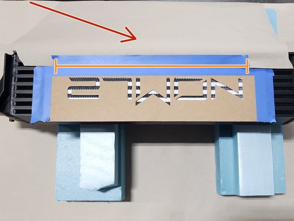 It's recommended to use thick packing paper or newspaper to masking the entire intercooler. Sufficient coverage is required or paint overspray WILL occur