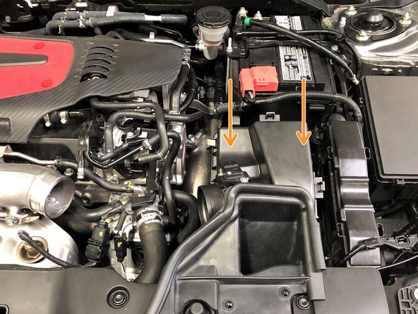 You can see edge of the metal peg if needed to help align the airbox