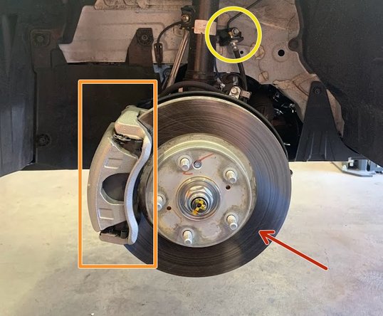 Raise the vehicle and support with jackstands in the OE recommended locations and remove the front wheels/tires