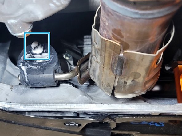 Place front pipe back on car