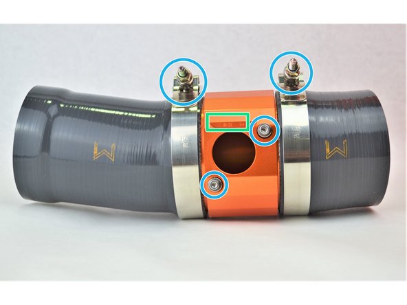 The Race MAF housing comes assembled with the necessary MAF sensor installation hardware and clamps