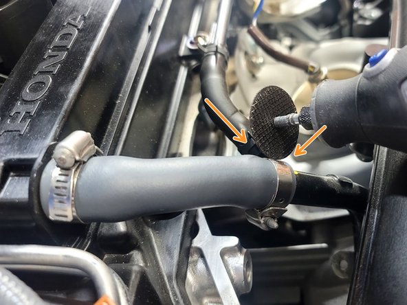 Unfortunately Honda used a single use hose clamps for the turbo inlet pipe. These are difficult to remove