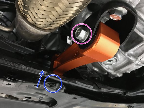 Align the chassis side of the RMM with the hole in the chassis then hand thread the 17mm bolt.