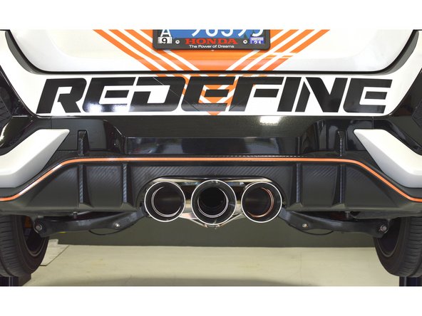 Stand back from the car and verify that the tips are centered and have sufficient clearance from the bumper